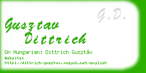 gusztav dittrich business card